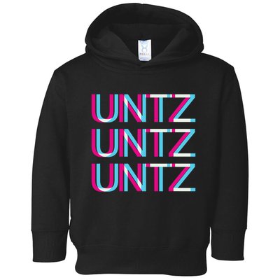 Untz Untz Untz Glitch I Trippy Edm Festival Clothing Techno Toddler Hoodie