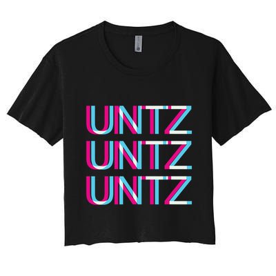 Untz Untz Untz Glitch I Trippy Edm Festival Clothing Techno Crop Top