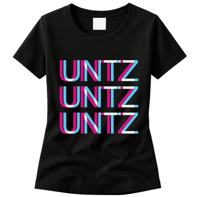 Untz Untz Untz Glitch I Trippy Edm Festival Clothing Techno Womens T-Shirt