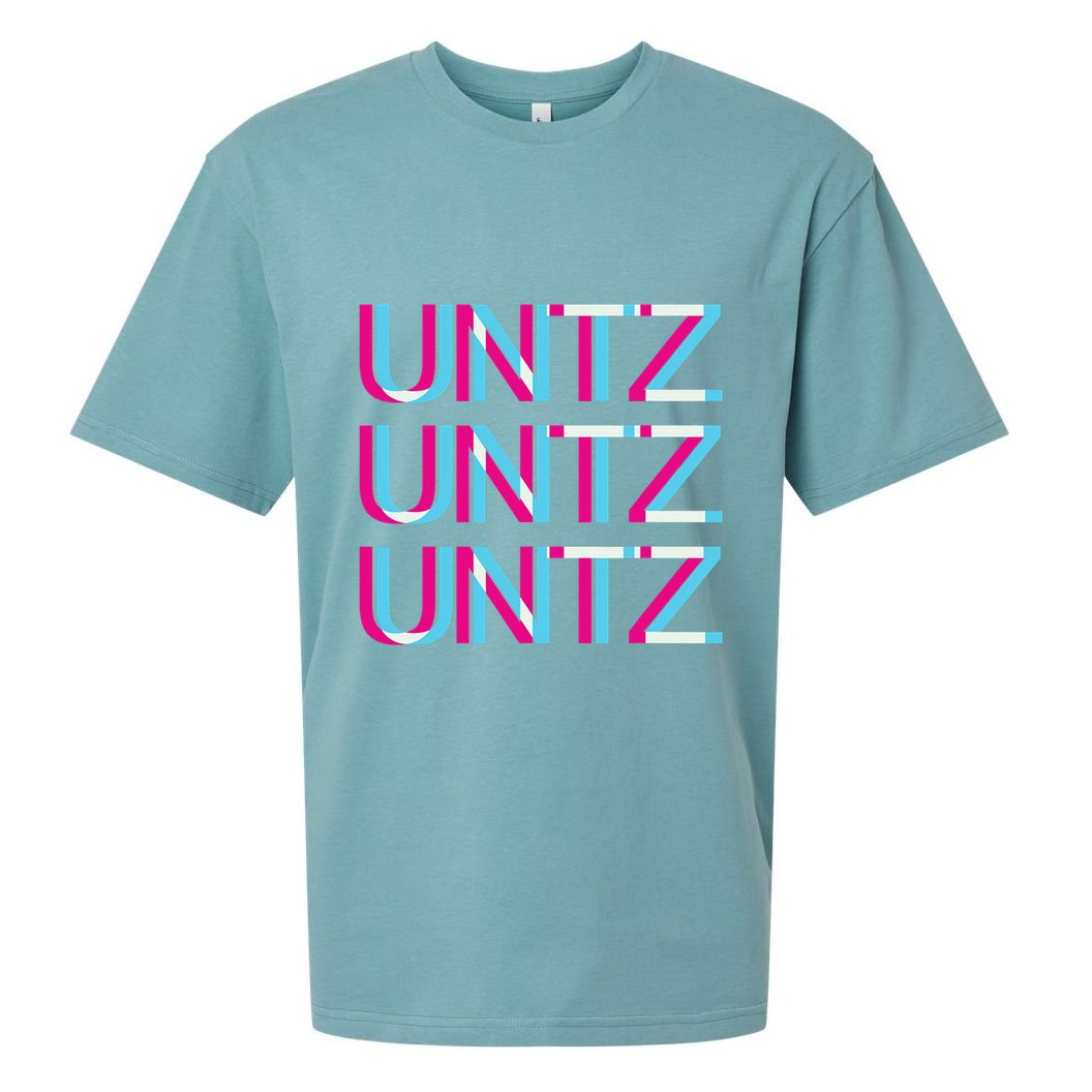 Untz Untz Untz Glitch I Trippy Edm Festival Clothing Techno Sueded Cloud Jersey T-Shirt