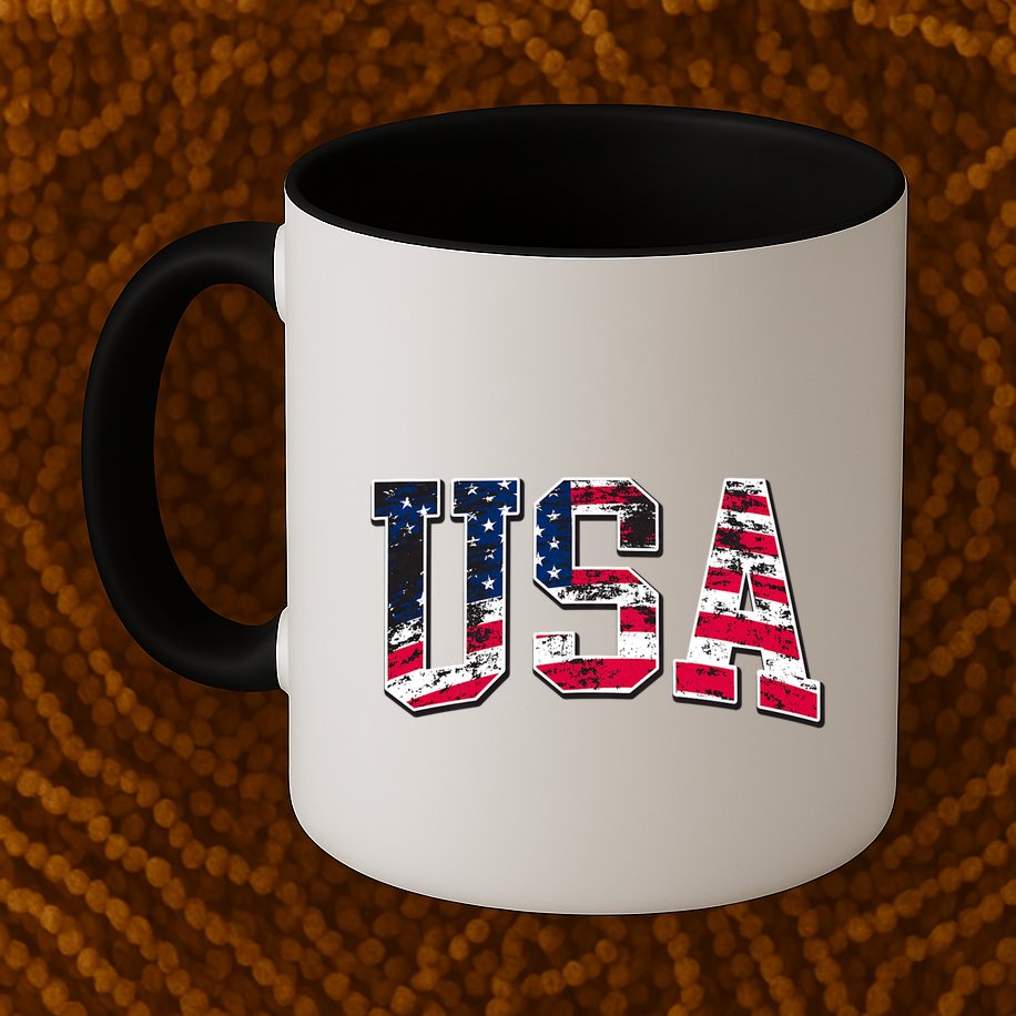 Usa Vintage American Flag Mug