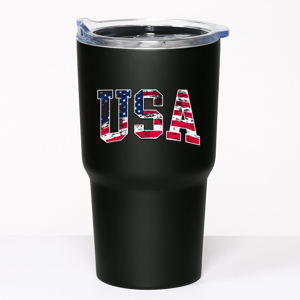 Usa Vintage American Flag Tumbler