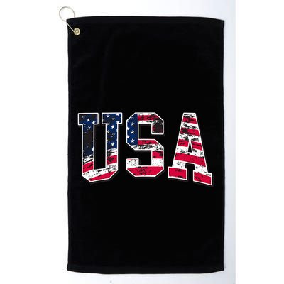 Usa Vintage American Flag Golf Towel