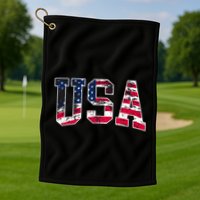 Usa Vintage American Flag Golf Towel