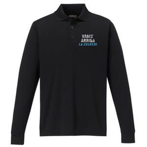 Uruguay Vamos Arriba La Celeste Performance Long Sleeve Polo