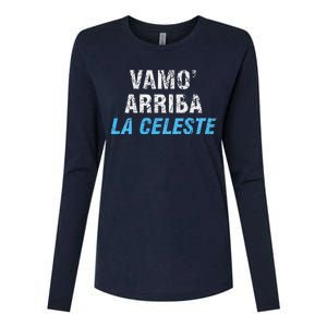 Uruguay Vamos Arriba La Celeste Womens Cotton Relaxed Long Sleeve T-Shirt