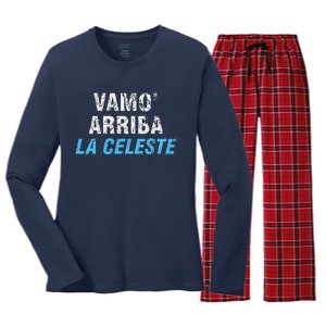 Uruguay Vamos Arriba La Celeste Women's Long Sleeve Flannel Pajama Set 