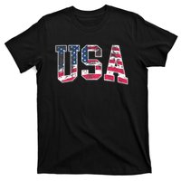 Usa Vintage American Flag 4th Of July Usa Flag Apparel T-Shirt