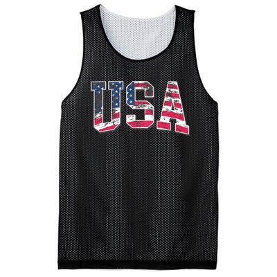 Usa Vintage American Flag 4th Of July Usa Flag Apparel Mesh Reversible Basketball Jersey Tank