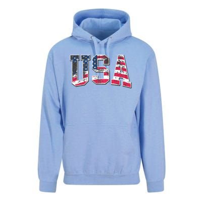 Usa Vintage American Flag 4th Of July Usa Flag Apparel Unisex Surf Hoodie