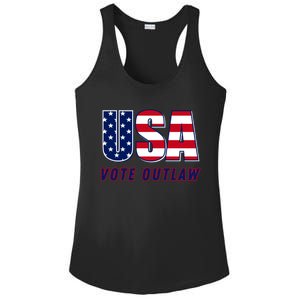 Usa Vote Convicted Felon Outlaw Pro Trump 4th Of July Gift Ladies PosiCharge Competitor Racerback Tank