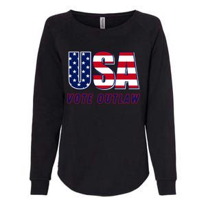 Usa Vote Convicted Felon Outlaw Pro Trump 4th Of July Gift Womens California Wash Sweatshirt