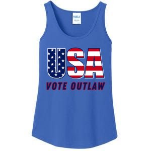 Usa Vote Convicted Felon Outlaw Pro Trump 4th Of July Gift Ladies Essential Tank