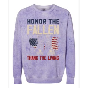 Usa Veterans Day Memorial Day Honor The Fallen Cool Gift Colorblast Crewneck Sweatshirt