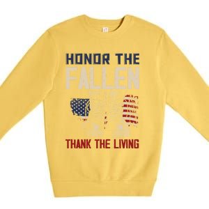 Usa Veterans Day Memorial Day Honor The Fallen Cool Gift Premium Crewneck Sweatshirt