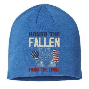 Usa Veterans Day Memorial Day Honor The Fallen Cool Gift Sustainable Beanie