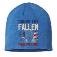 Usa Veterans Day Memorial Day Honor The Fallen Cool Gift Sustainable Beanie