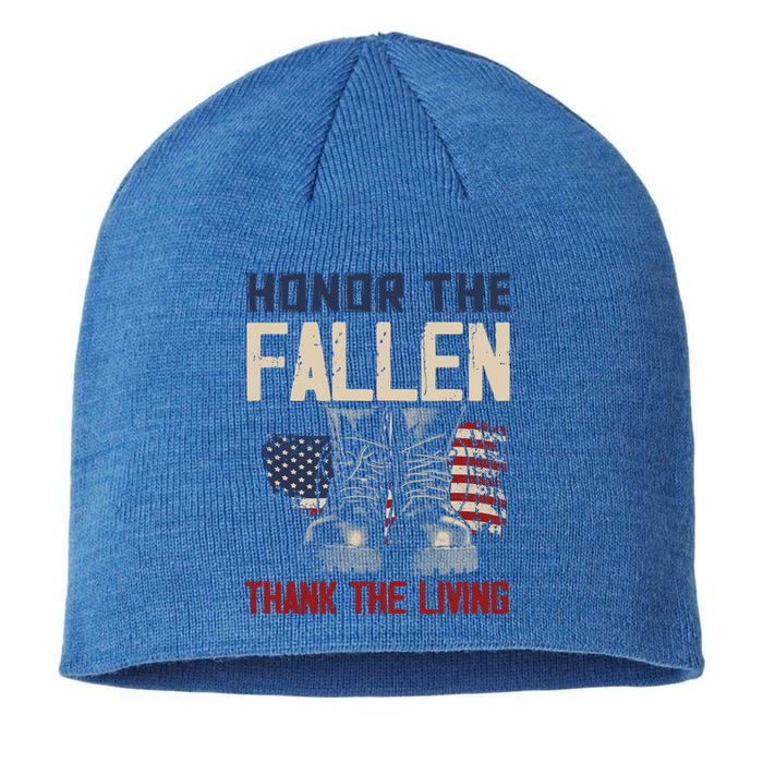 Usa Veterans Day Memorial Day Honor The Fallen Cool Gift Sustainable Beanie