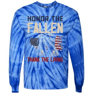 Usa Veterans Day Memorial Day Honor The Fallen Cool Gift Tie-Dye Long Sleeve Shirt