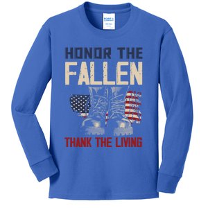 Usa Veterans Day Memorial Day Honor The Fallen Cool Gift Kids Long Sleeve Shirt