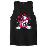 Unicorn Valentines Day Love Heart Rainbow PosiCharge Competitor Tank