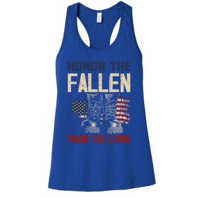 Usa Veterans Day Memorial Day Honor The Fallen Gift Women's Racerback Tank