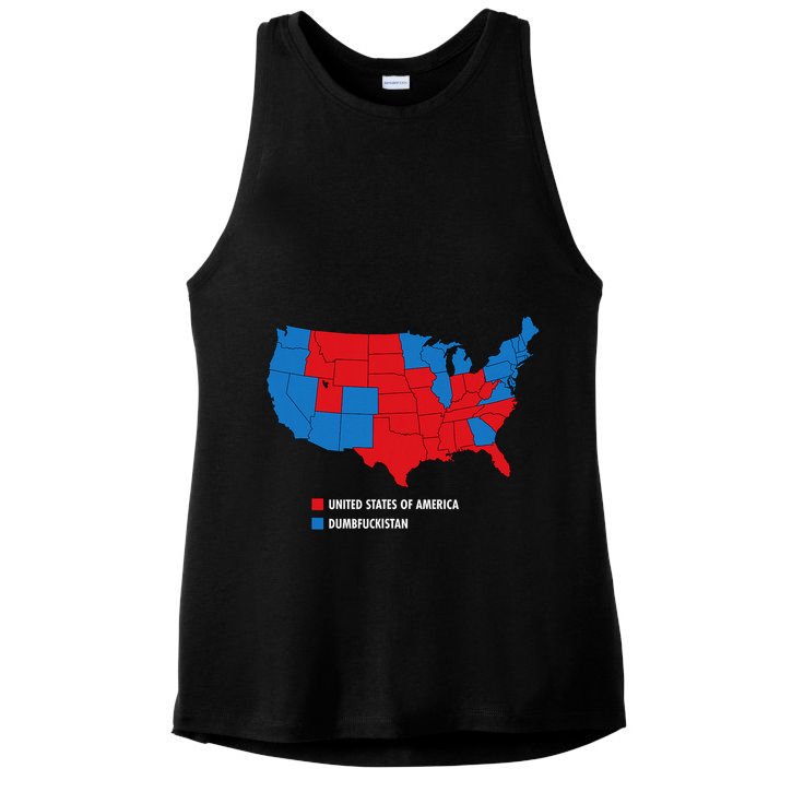 Usa V Dumbfuckistan Republicans Election Map Ladies PosiCharge Tri-Blend Wicking Tank