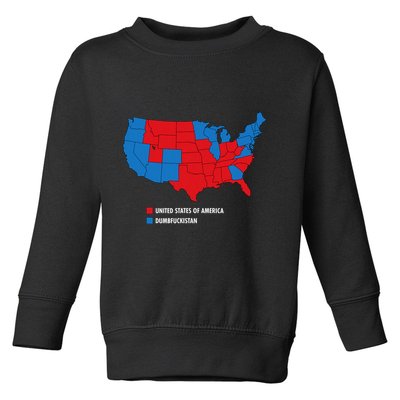 Usa V Dumbfuckistan Republicans Election Map Toddler Sweatshirt