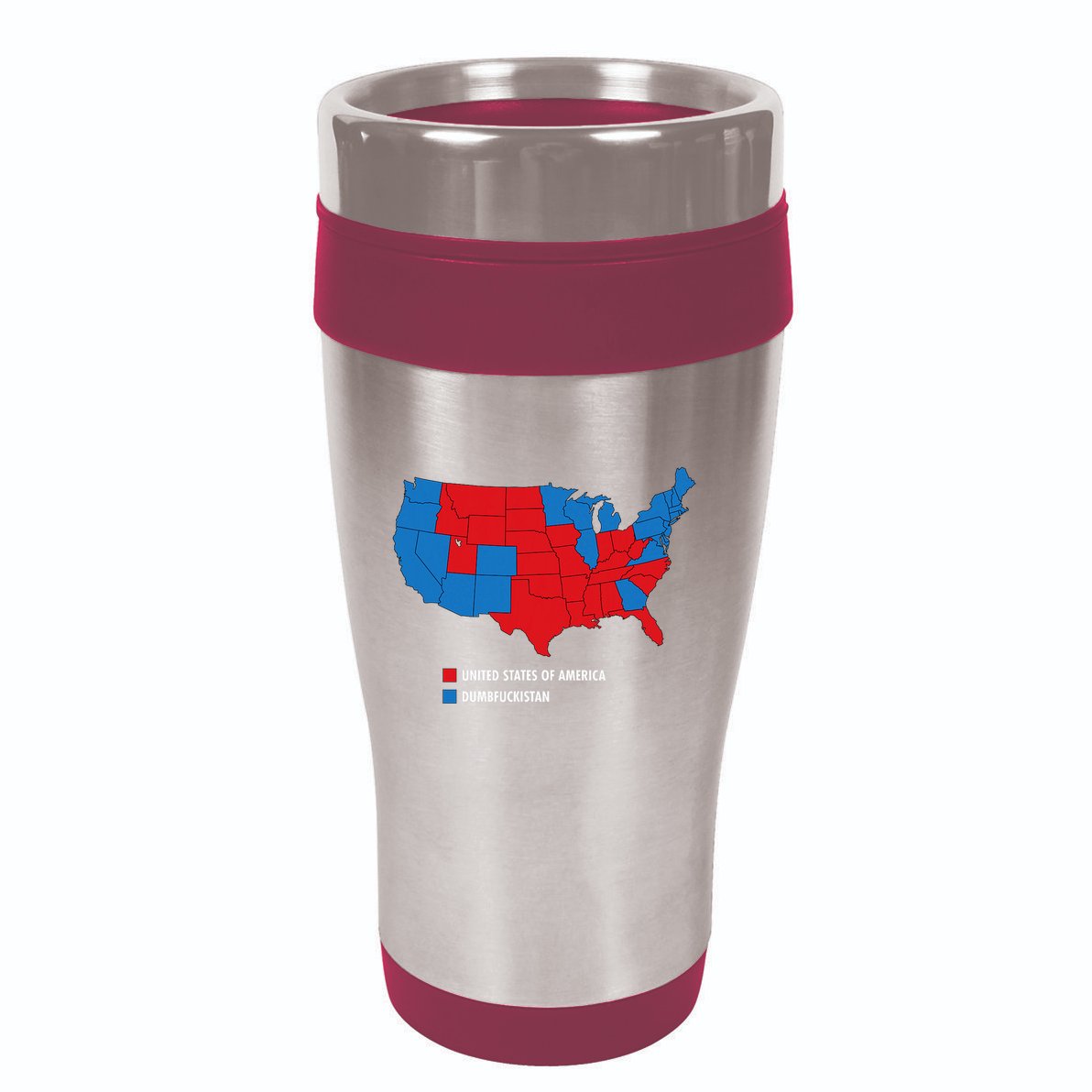 Usa V Dumbfuckistan Republicans Election Map 16oz Travel Tumbler