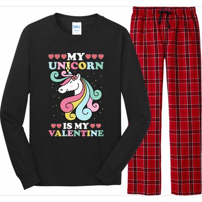 Unicorn Valentines Day Funny Gift Cute Magicfunny Giftal Fantasy Funny Gift Long Sleeve Pajama Set