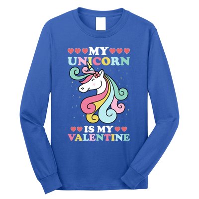 Unicorn Valentines Day Funny Gift Cute Magicfunny Giftal Fantasy Funny Gift Long Sleeve Shirt