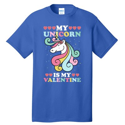 Unicorn Valentines Day Funny Gift Cute Magicfunny Giftal Fantasy Funny Gift Tall T-Shirt