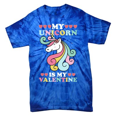 Unicorn Valentines Day Funny Gift Cute Magicfunny Giftal Fantasy Funny Gift Tie-Dye T-Shirt