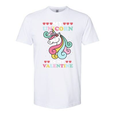 Unicorn Valentines Day Funny Gift Cute Magicfunny Giftal Fantasy Funny Gift Softstyle CVC T-Shirt