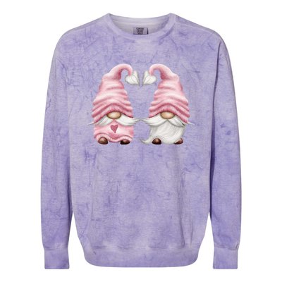 Unique Valentines Day Gnome Aesthetic Gift Cute Love Gift Colorblast Crewneck Sweatshirt