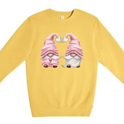 Unique Valentines Day Gnome Aesthetic Gift Cute Love Gift Premium Crewneck Sweatshirt