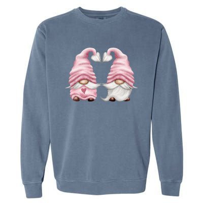 Unique Valentines Day Gnome Aesthetic Gift Cute Love Gift Garment-Dyed Sweatshirt