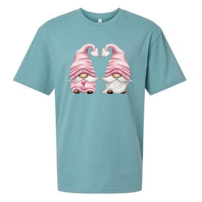 Unique Valentines Day Gnome Aesthetic Gift Cute Love Gift Sueded Cloud Jersey T-Shirt