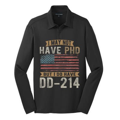 Us Veteran Dd214 Funny Army Vietnam Veteran Silk Touch Performance Long Sleeve Polo