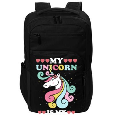 Unicorn Valentines Day Funny Gift Cute Magicgiftal Fantasy Cool Gift Impact Tech Backpack