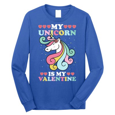 Unicorn Valentines Day Funny Gift Cute Magicgiftal Fantasy Cool Gift Long Sleeve Shirt