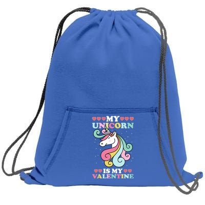 Unicorn Valentines Day Funny Gift Cute Magicgiftal Fantasy Cool Gift Sweatshirt Cinch Pack Bag