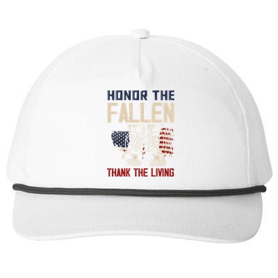 Usa Veterans Day Memorial Day Honor The Fallen Gift Snapback Five-Panel Rope Hat