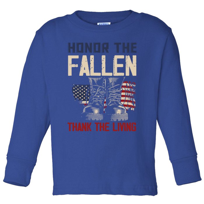 Usa Veterans Day Memorial Day Honor The Fallen Gift Toddler Long Sleeve Shirt