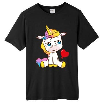 Unicorn Valentines Day Meaningful Gift Tall Fusion ChromaSoft Performance T-Shirt