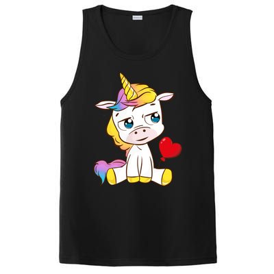 Unicorn Valentines Day Meaningful Gift PosiCharge Competitor Tank