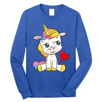 Unicorn Valentines Day Meaningful Gift Long Sleeve Shirt