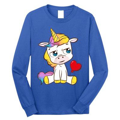 Unicorn Valentines Day Meaningful Gift Long Sleeve Shirt