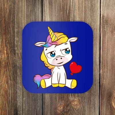 Unicorn Valentines Day Meaningful Gift Coaster