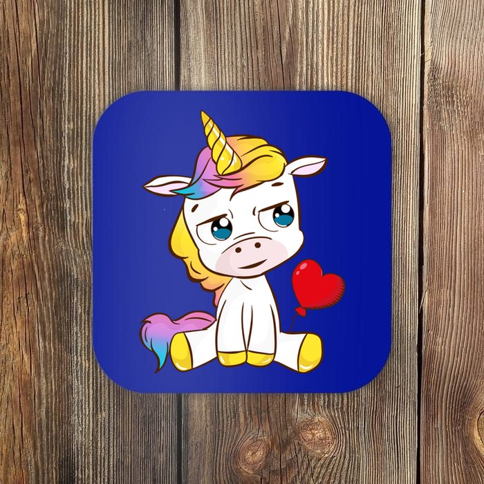 Unicorn Valentines Day Meaningful Gift Coaster